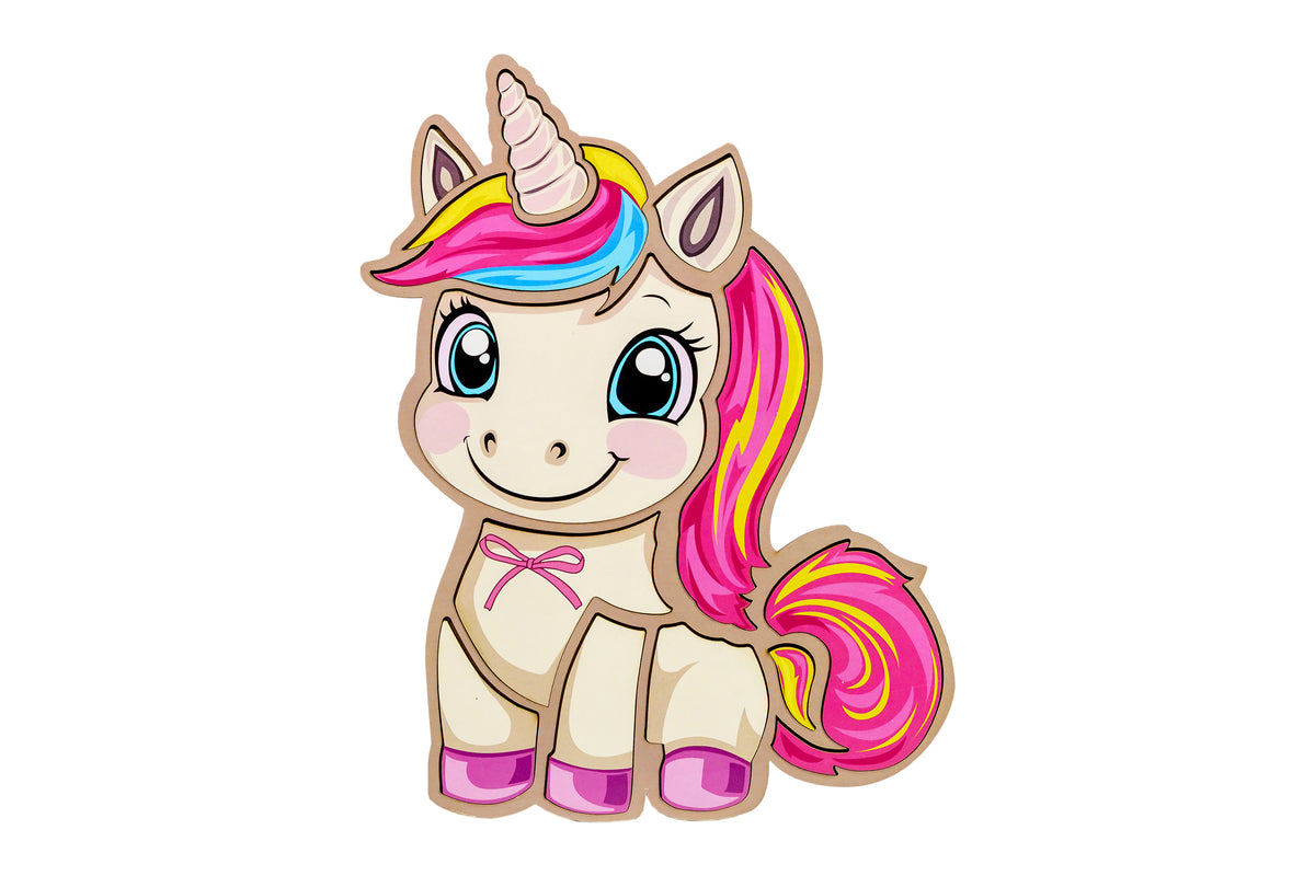 Wooden Unicorn Puzzle 4+ | 12 Pieces