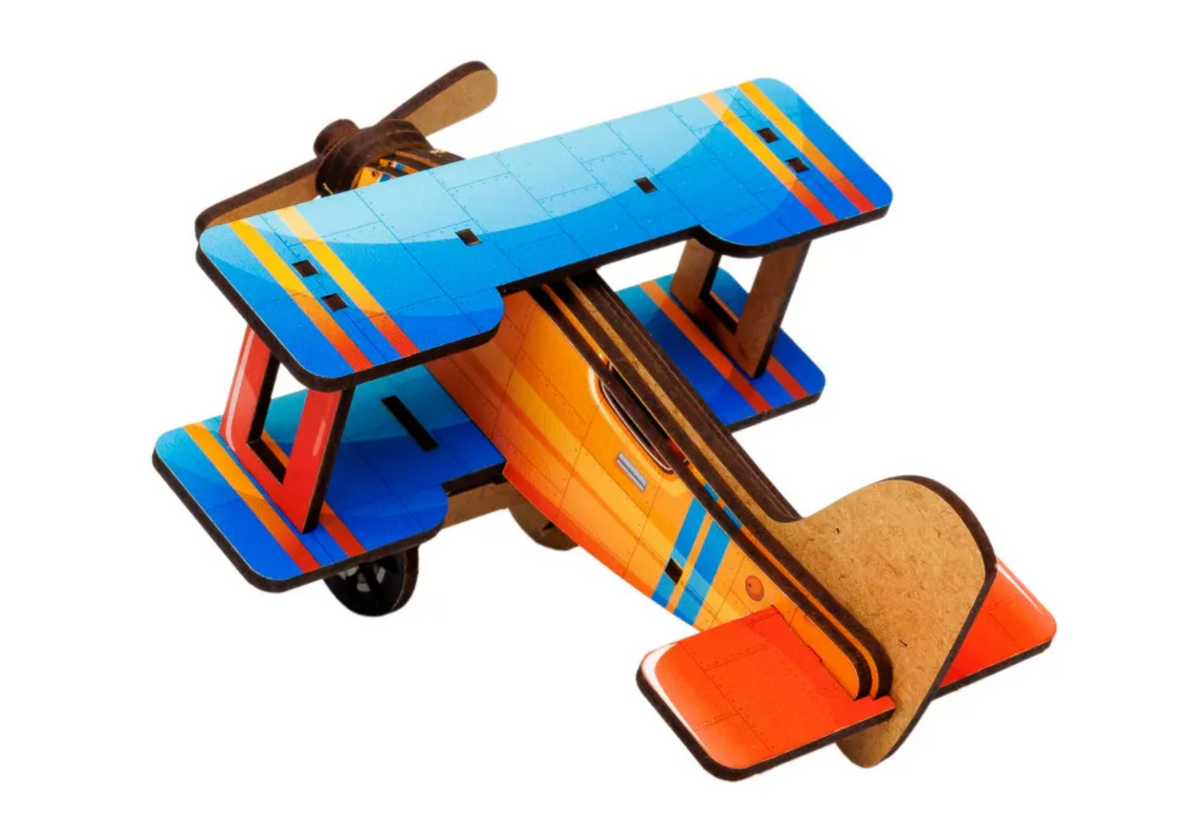 Turbo Plane – Wooden 3D Mini Model Kit