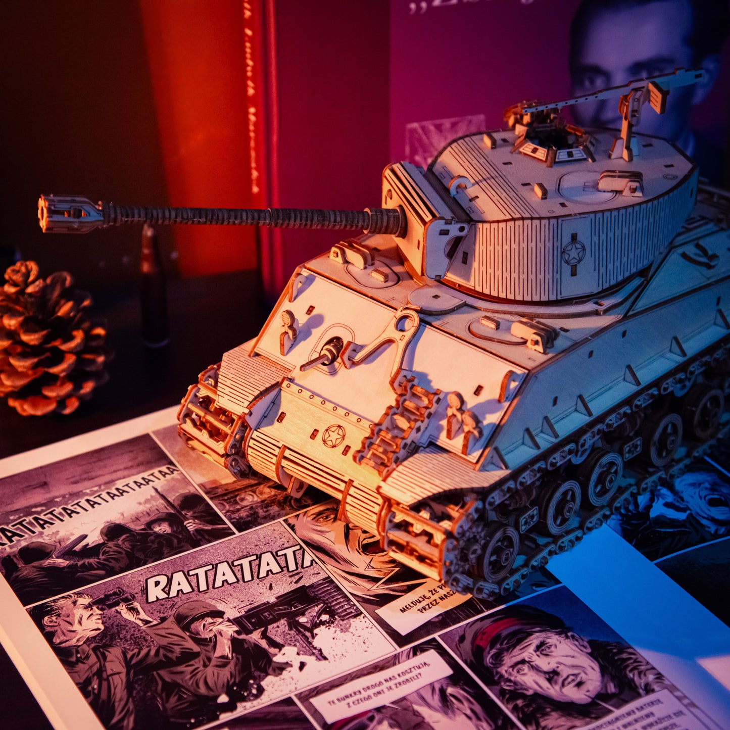 World of Tanks - 3D Wooden puzzle - M4A3E8 Sherman