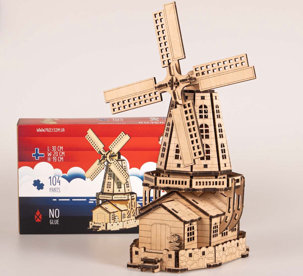 Cityscapes - Dutch Windmill 3D Wooden Puzzle