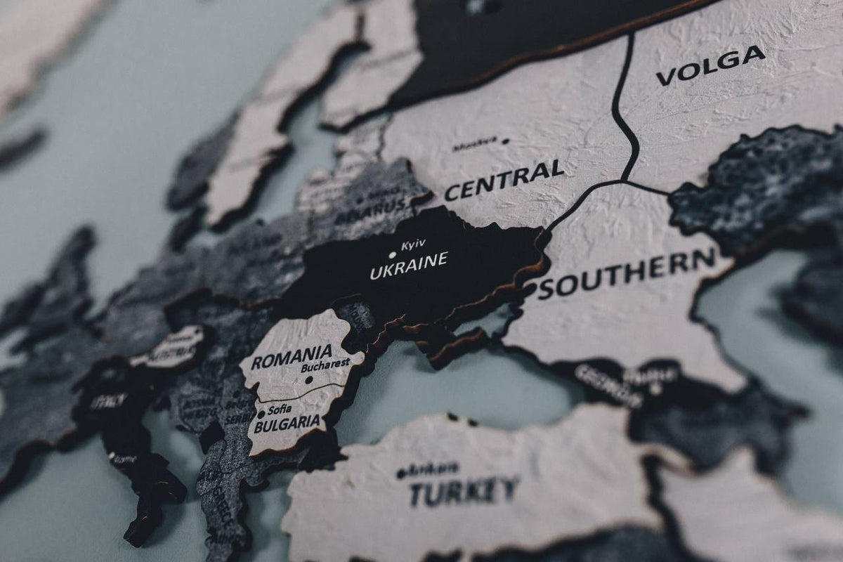 Gray Wooden World Map Wall Art Puzzle