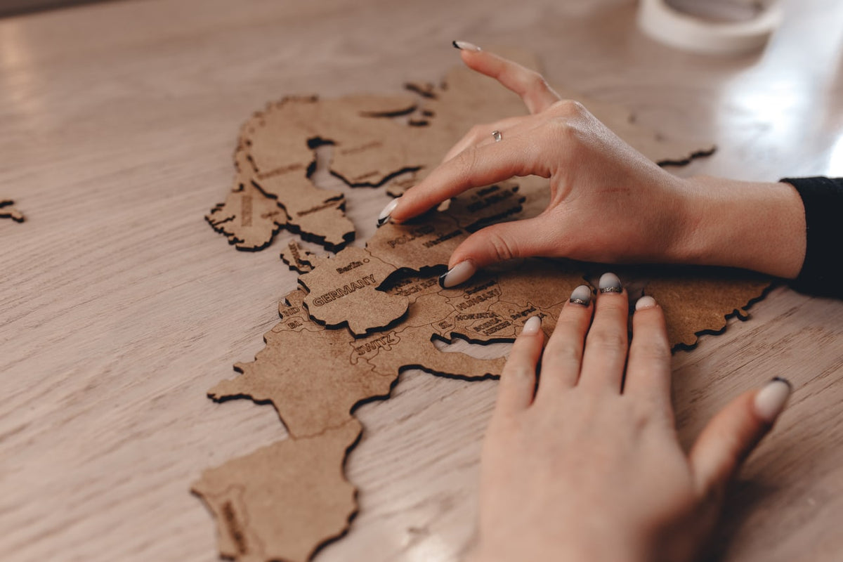 Wooden World Map Wall Art Puzzle