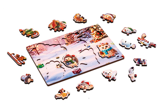 A5 Wooden Shape Sorter "Winter Glade"