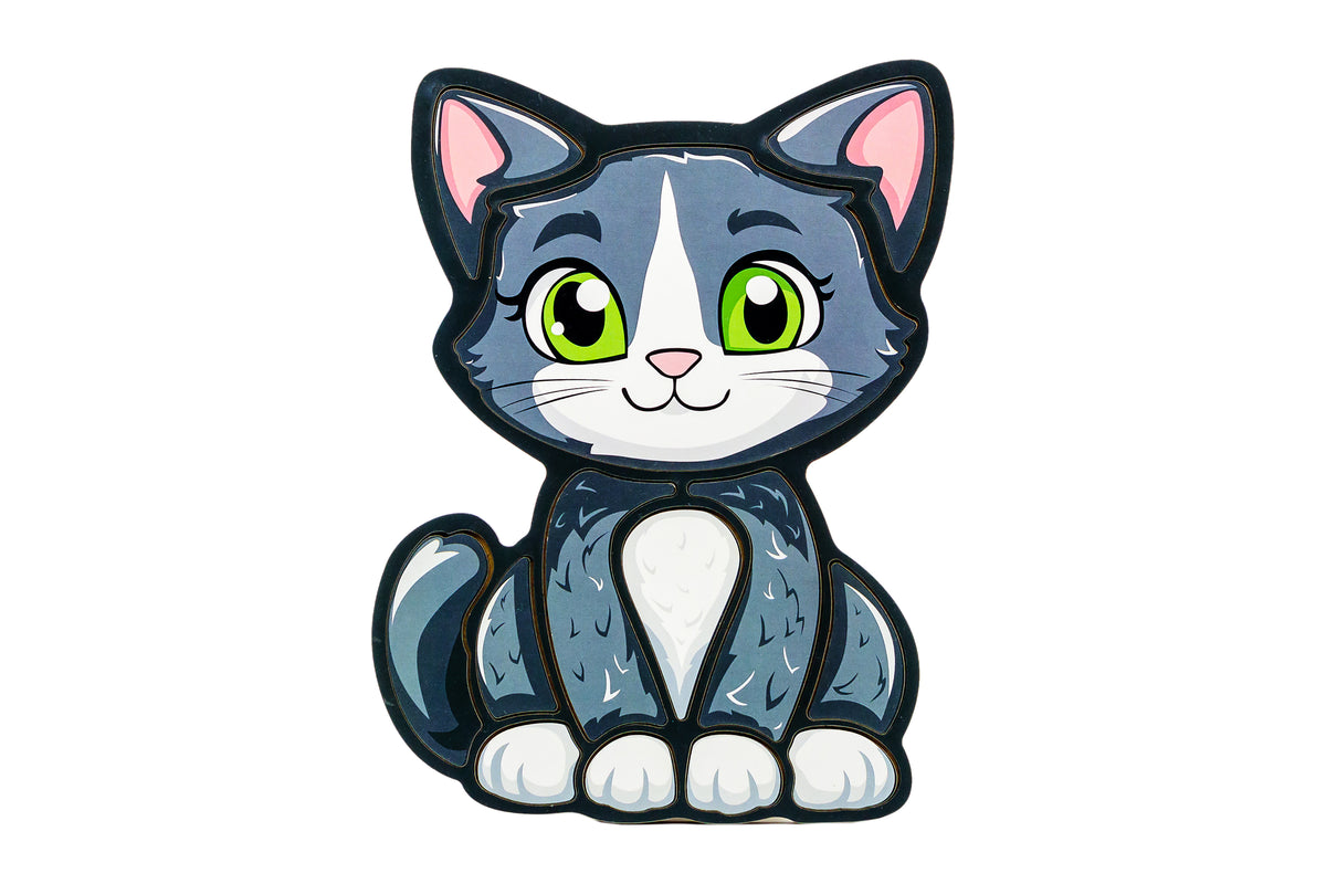 Wooden Cat Puzzle 4+ | 13 Pieces
