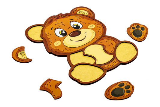 Wooden Bear Puzzle 4+ | 10 Pieces