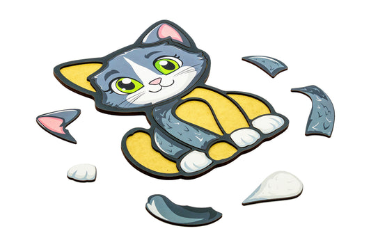 Wooden Cat Puzzle 4+ | 13 Pieces