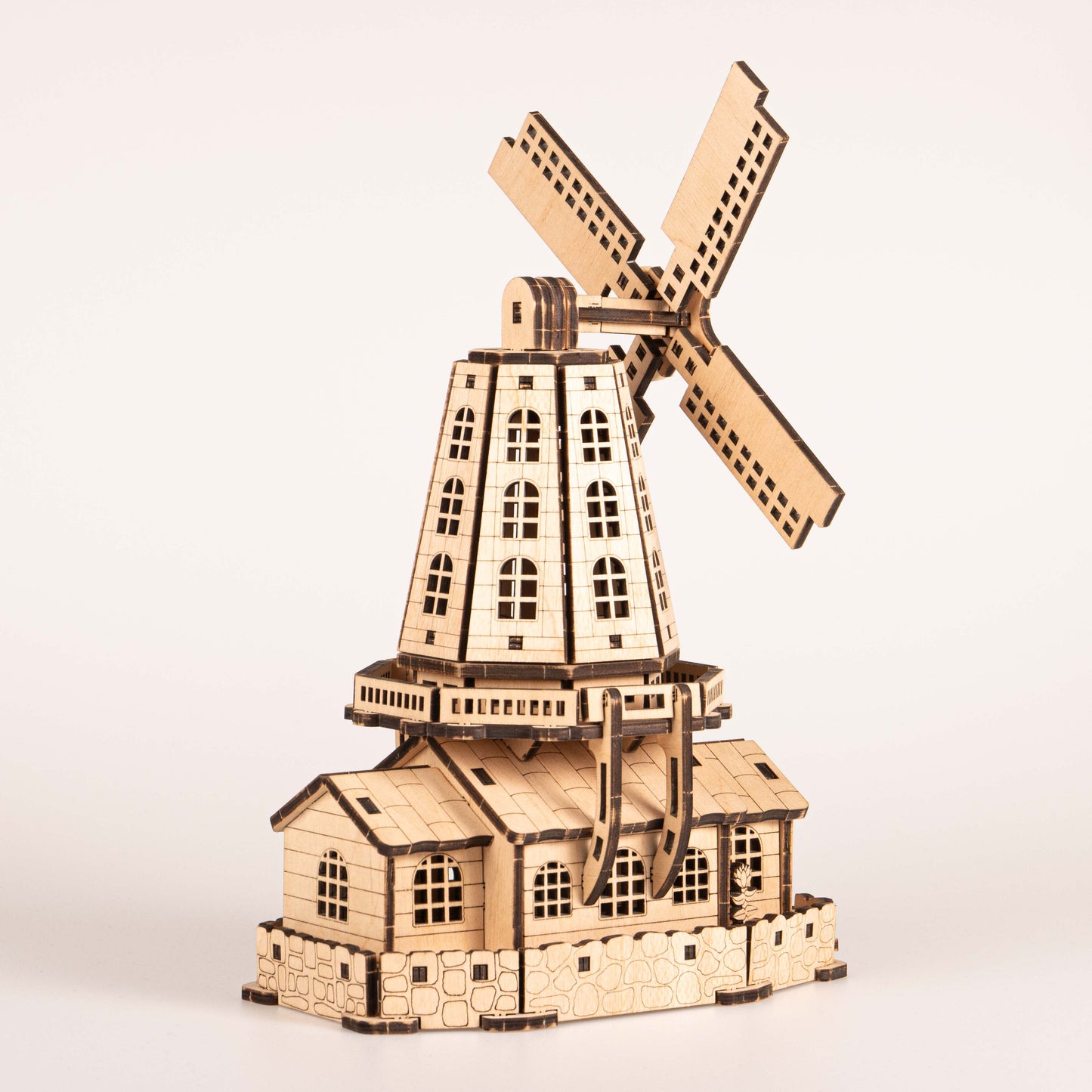 Cityscapes - Dutch Windmill 3D Wooden Puzzle