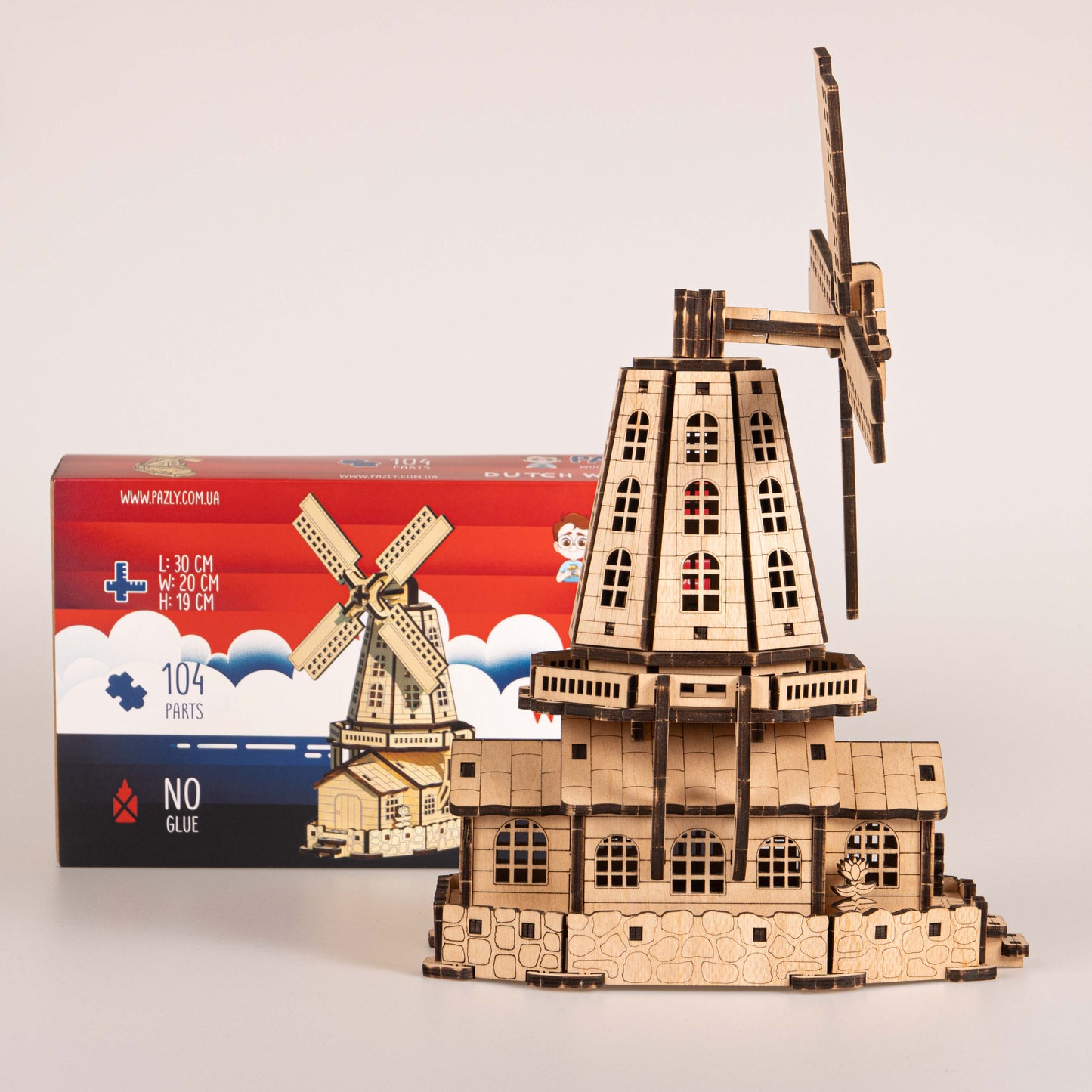 Cityscapes - Dutch Windmill 3D Wooden Puzzle
