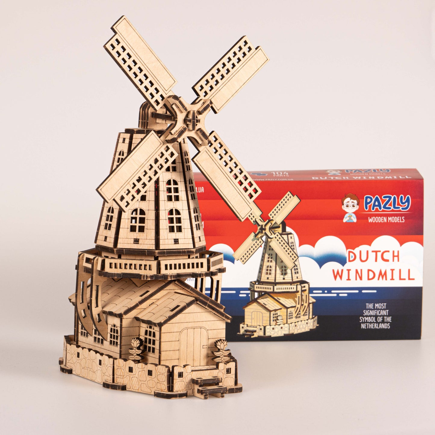 Cityscapes - Dutch Windmill 3D Wooden Puzzle
