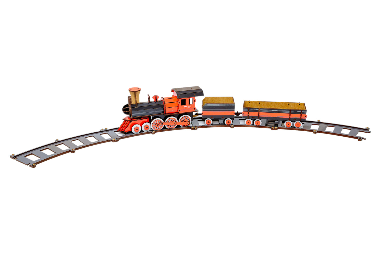 Classic Steam Train – Wooden 3D Model Kit (231 Pieces)