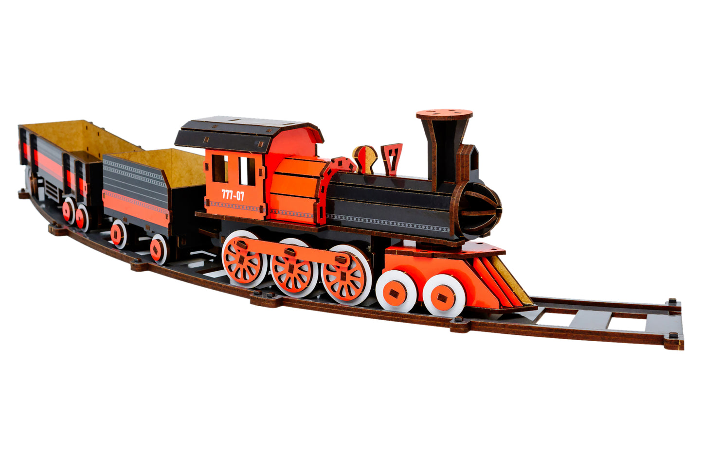 Classic Steam Train – Wooden 3D Model Kit (231 Pieces)