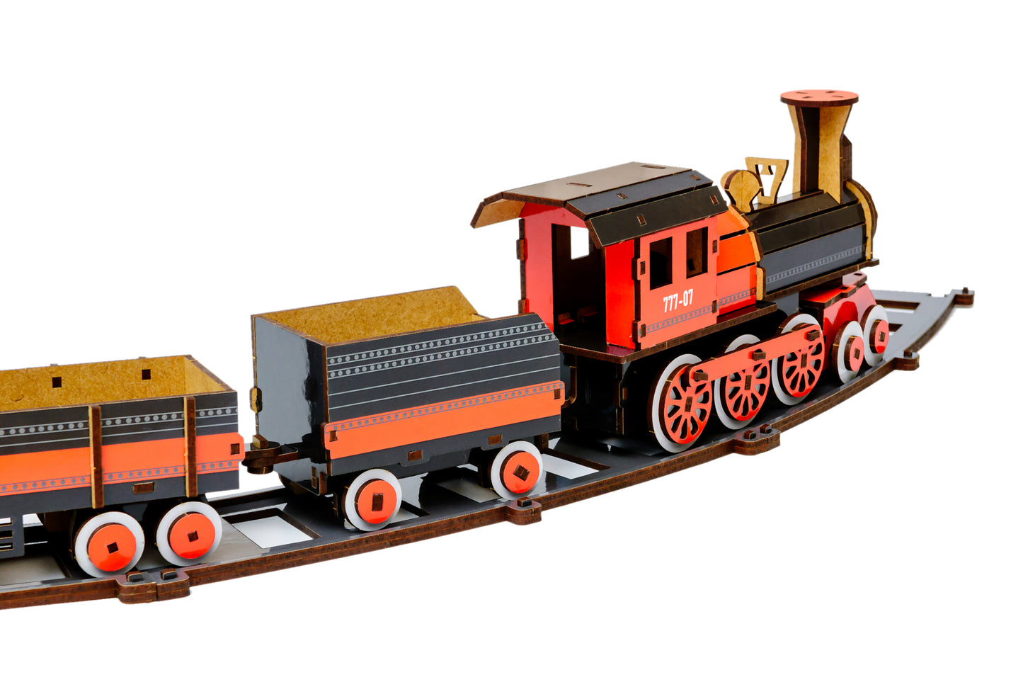 Classic Steam Train – Wooden 3D Model Kit (231 Pieces)