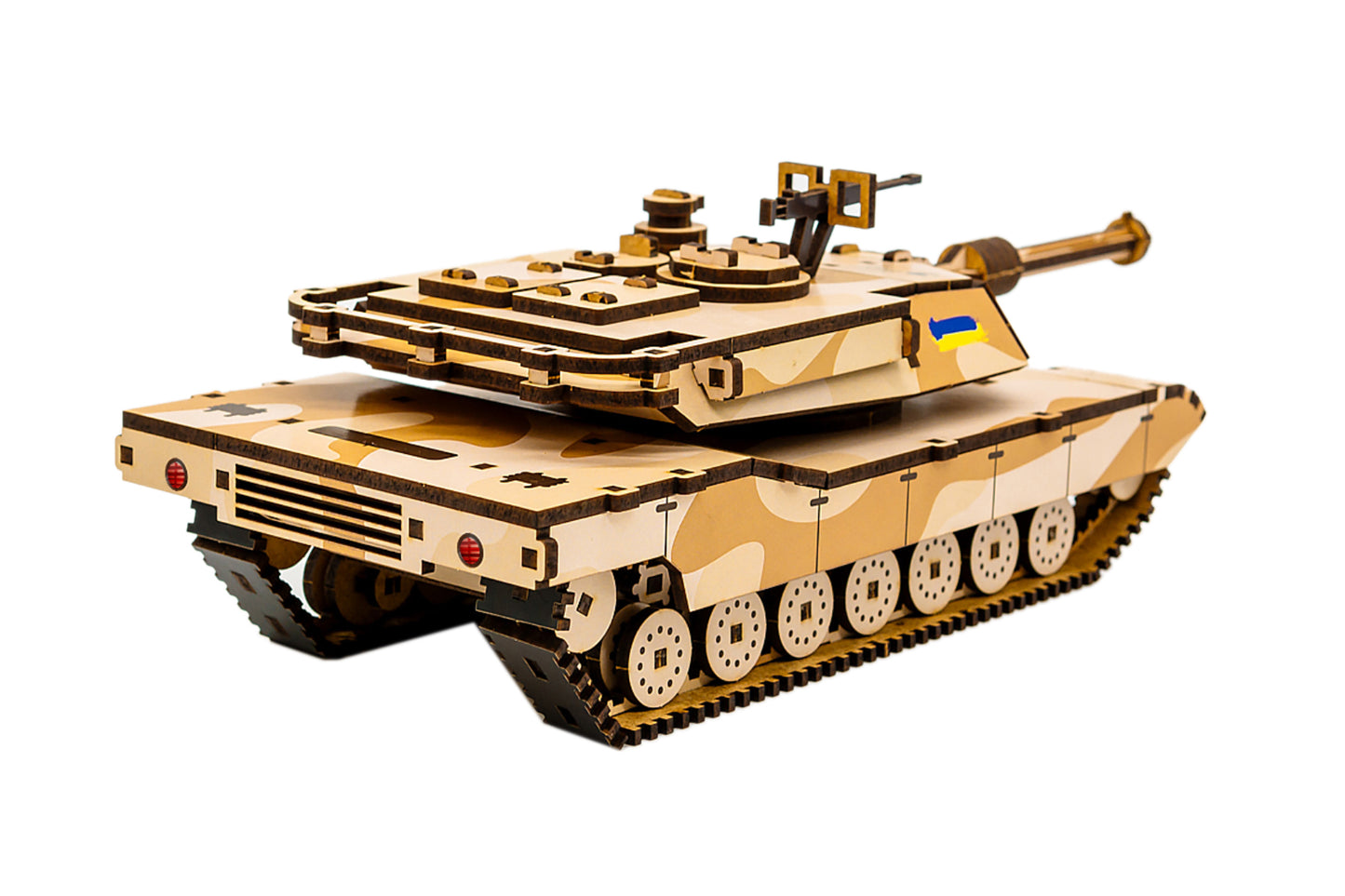 Abrams Tank – Wooden 3D Model Kit (187 Pieces)