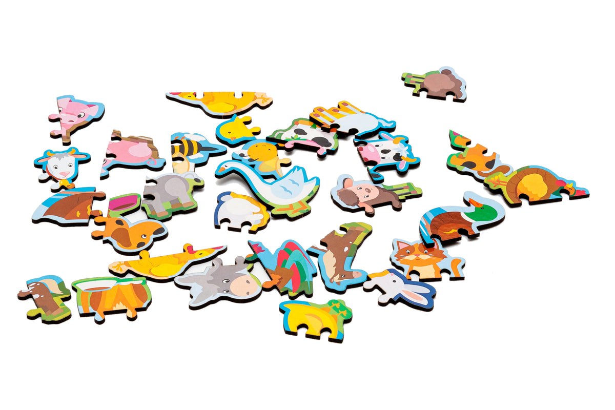 Wooden Magnetic Animal Puzzle 4+ | 29 Pieces