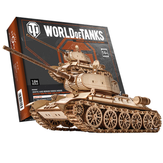 World of Tanks - 3D Wooden puzzle - T-34-85 Tank
