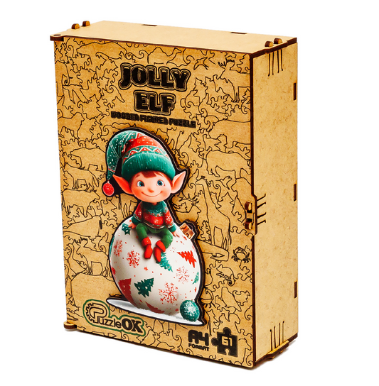 Figured Wooden Puzzle "Jolly Elf" A4