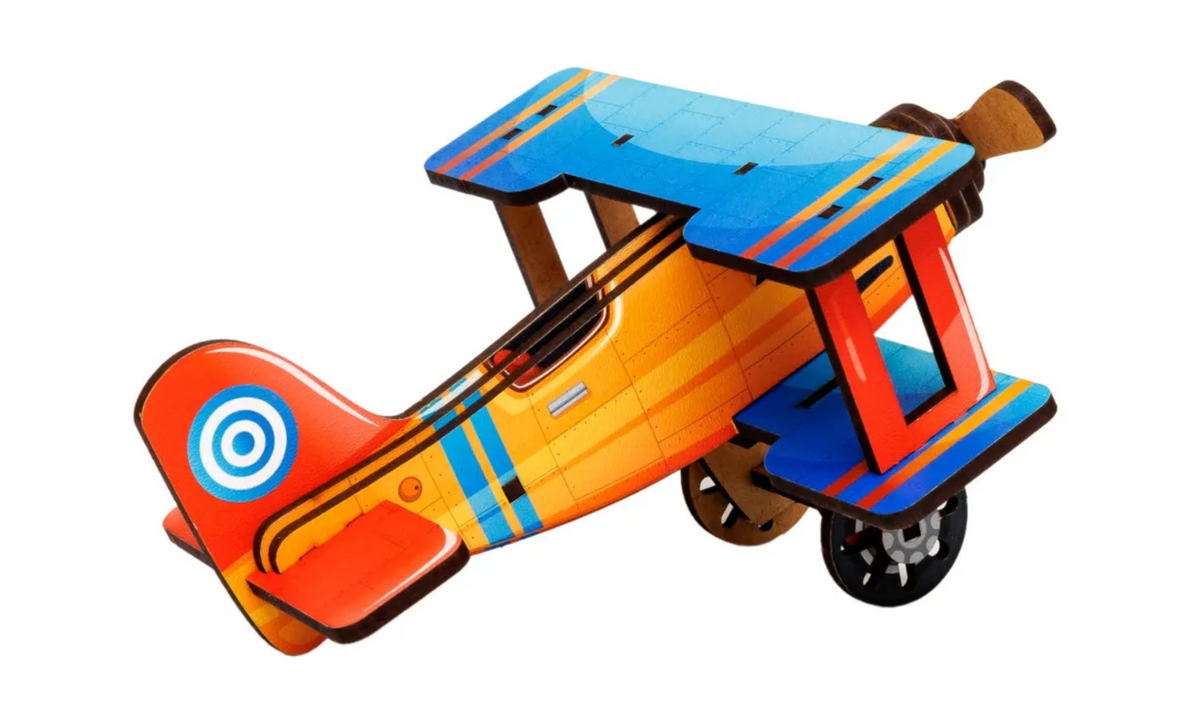 Turbo Plane – Wooden 3D Mini Model Kit
