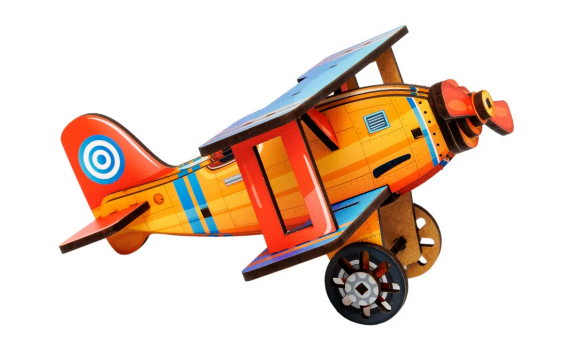 Turbo Plane – Wooden 3D Mini Model Kit