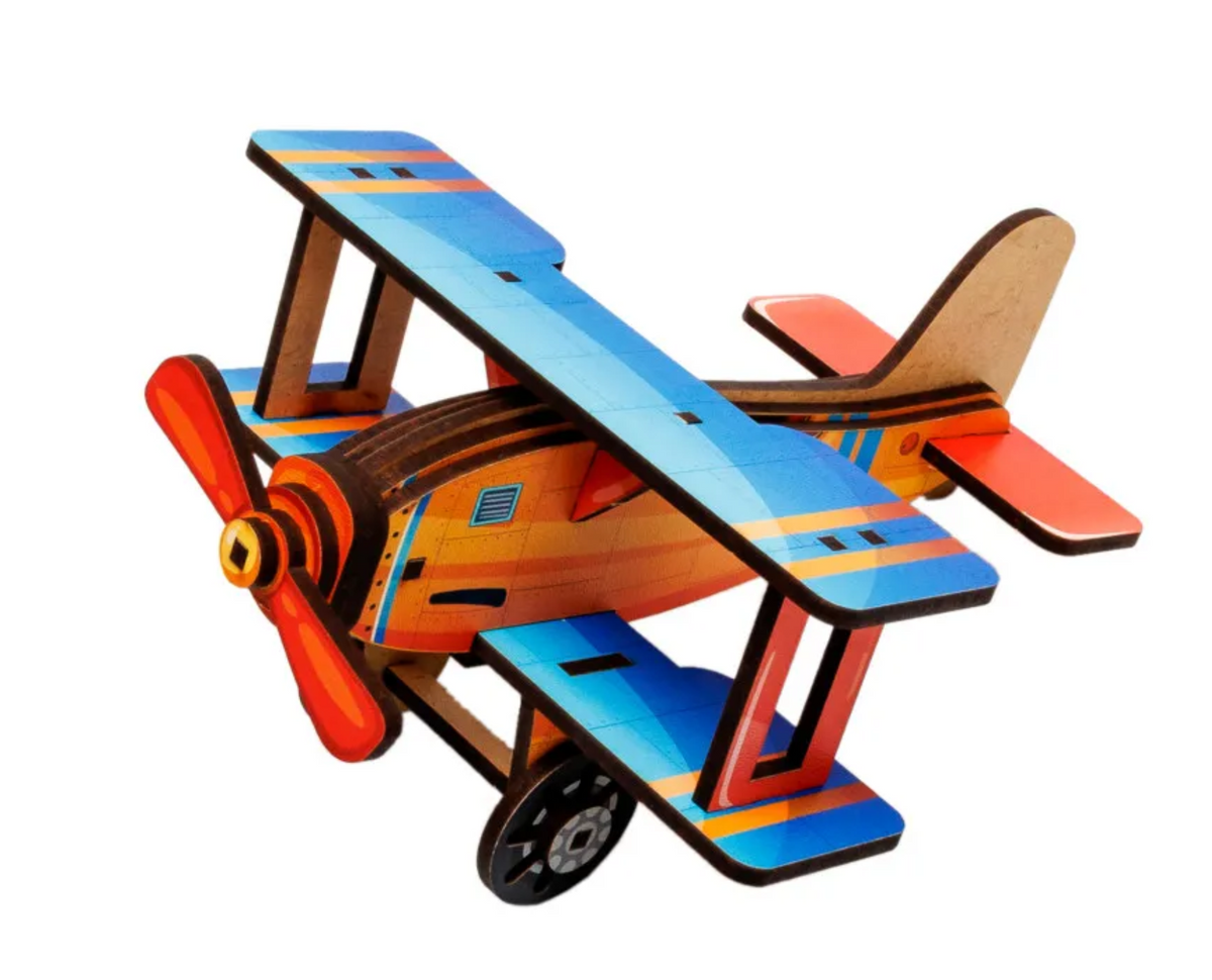 Turbo Plane – Wooden 3D Mini Model Kit