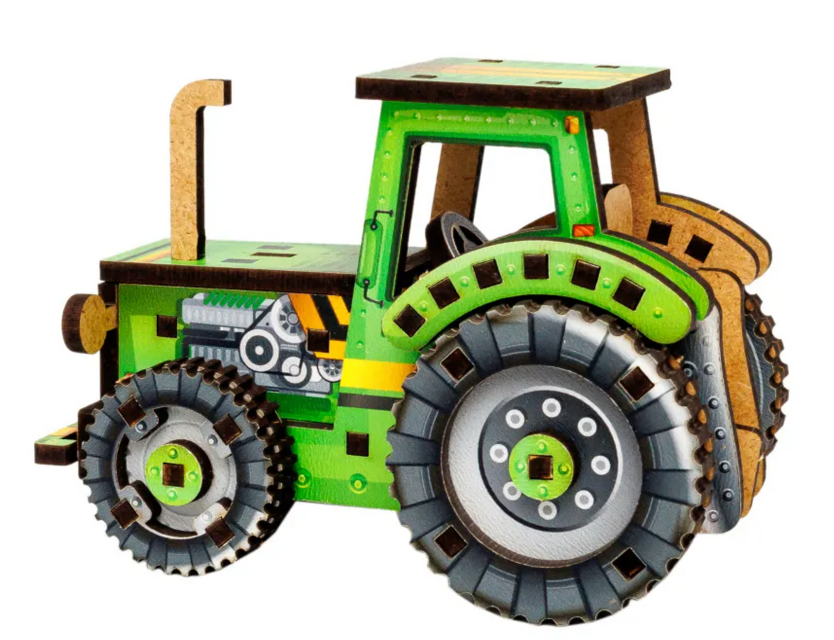 Turbo Tractor – Wooden 3D Mini Model Kit