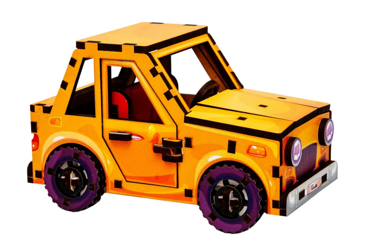 Turbo Car – Wooden 3D Mini Model Kit