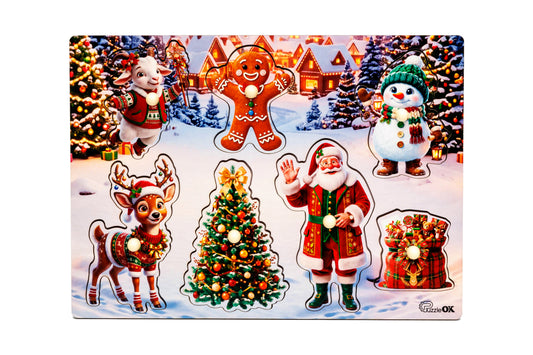 Wooden Inlay Puzzle Sorter A4 "Fairytale Crew"