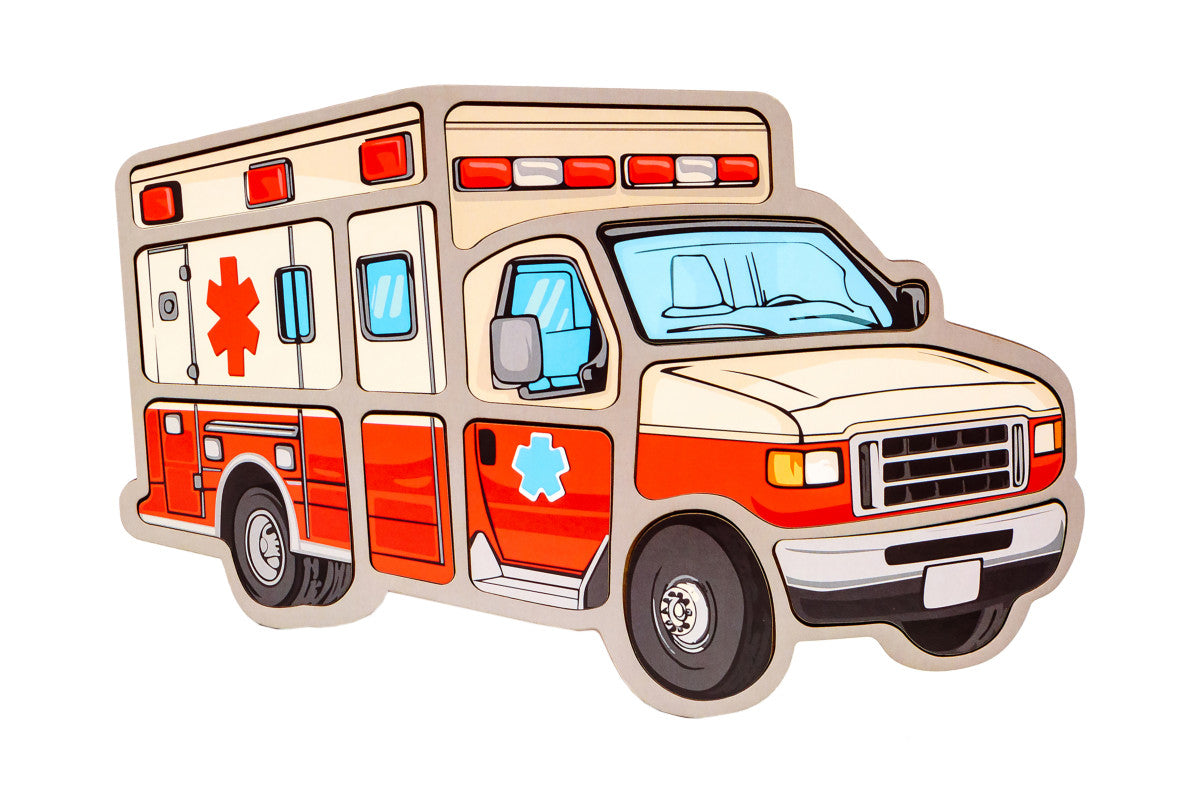 Wooden Ambulance Puzzle 4+ | 12 Pieces