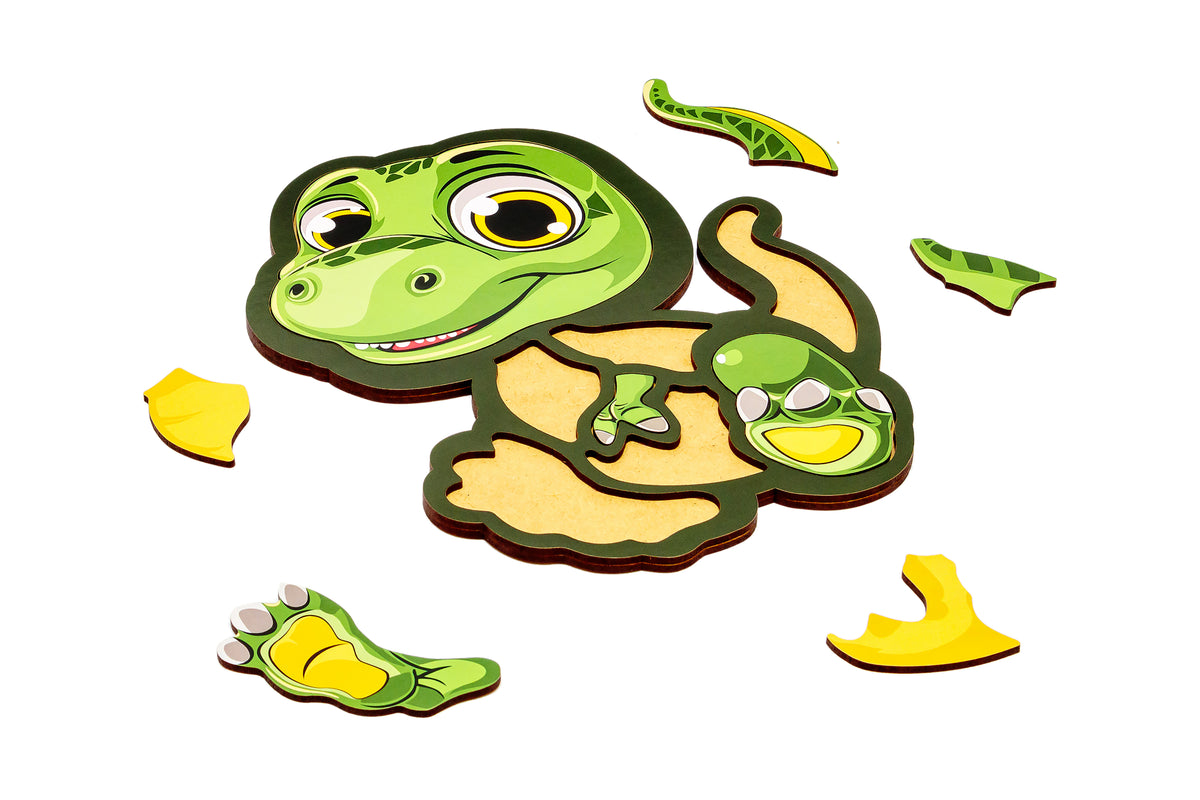 Wooden Dinosaur Puzzle 4+ | 8 Pieces