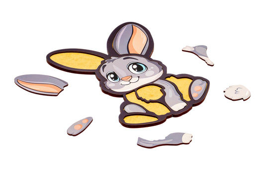 Wooden Bunny Puzzle 4+ | 12 Pieces
