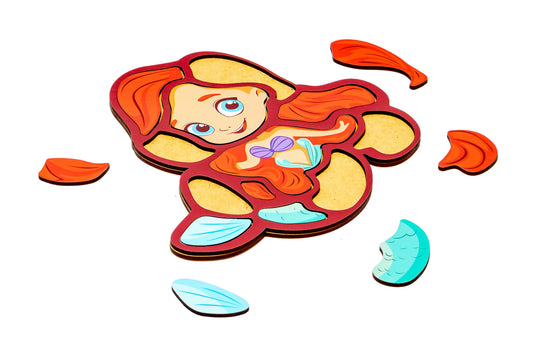 Wooden Mermaid Puzzle 4+ | 12 Pieces