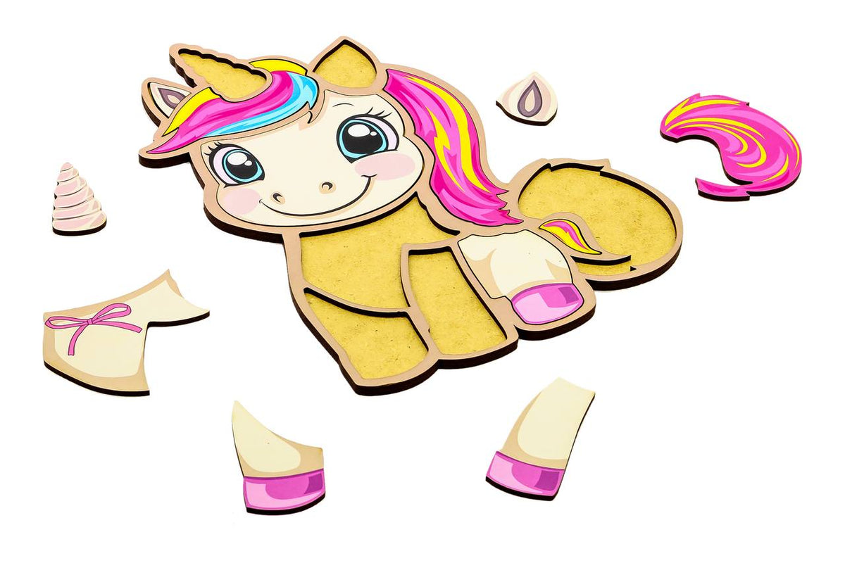 Wooden Unicorn Puzzle 4+ | 12 Pieces